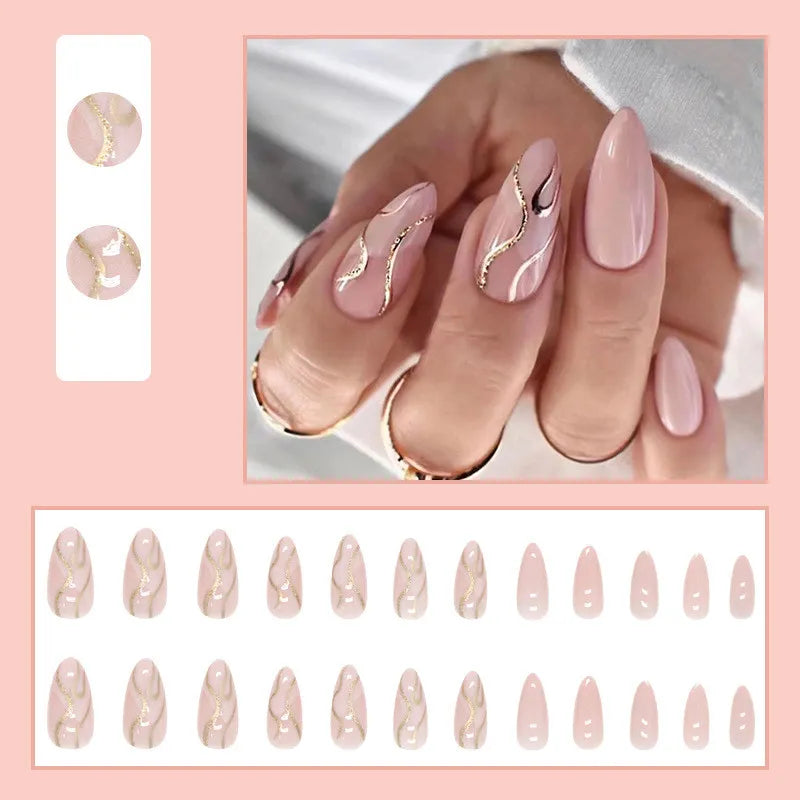 Super Chic 24pcs Full Cover Press-On Nails Manicure