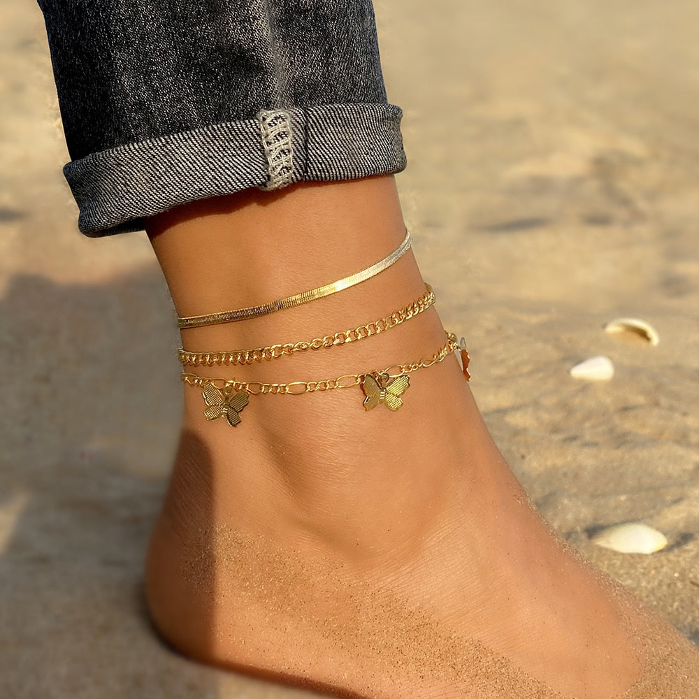Stylish Assorted Trendy Ankle Bracelets