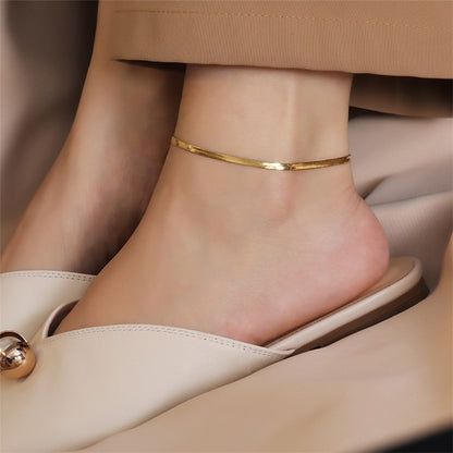Classic Stainless Steel Snake Chain Anklet