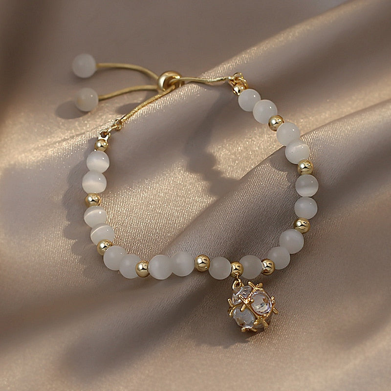 Golden Opal Charm Bracelet