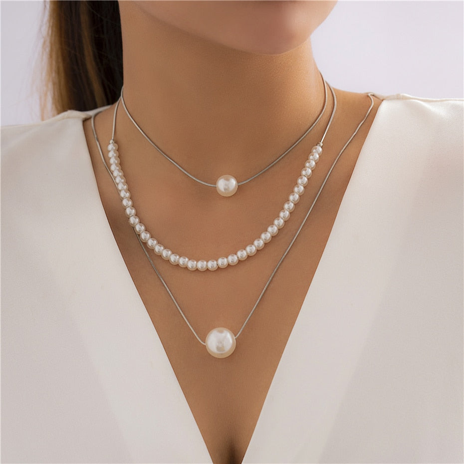 Vintage Baroque Pearl Pendant Necklaces