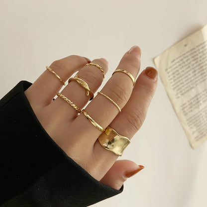 7pcs Fashion Jewelry Gold Knuckle Ring Set