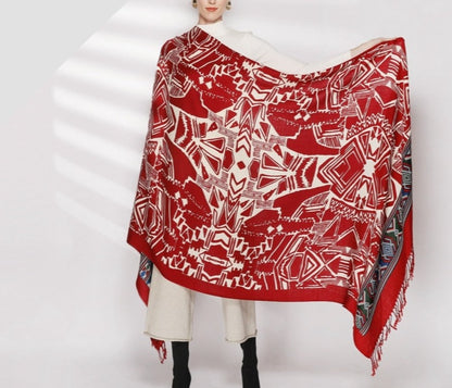 Elegant Pure Wool Blanket Scarf