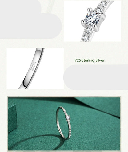 Cute S925 Silver Simple Engagement / Wedding Ring