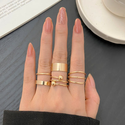 7pcs Fashion Jewelry Gold Knuckle Ring Set