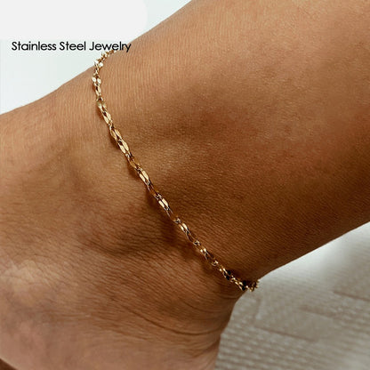 Minimalist Stainless Steel Ankle Bracelets