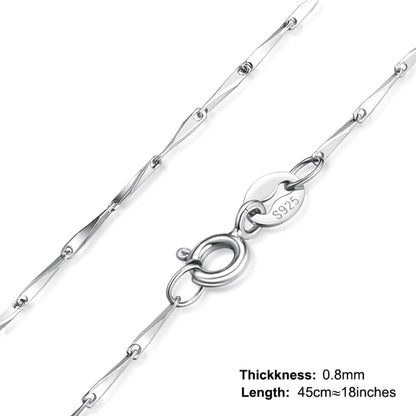 Genuine S925 Sterling Silver Chain Necklaces